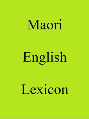 cover image of Maori English Lexicon